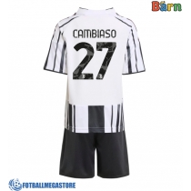 Fotballdrakt Barn Juventus Andrea Cambiaso #27 Hjemmedraktsett 2025-26 Kortermet (+ Korte bukser)
